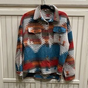 Women’s Multicolor Southwestern Patterned Jacket